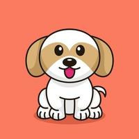 vectorillustratie van een schattige en schattige puppy vector