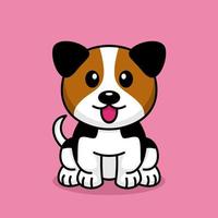 vectorillustratie van een schattige en schattige puppy vector