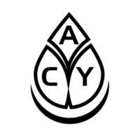 acy creatieve cirkel brief logo concept. acy brief ontwerp. vector