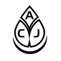 acj creatieve cirkel brief logo concept. acj brief ontwerp. vector