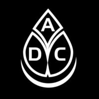 adc creatieve cirkel brief logo concept. adc-briefontwerp. vector