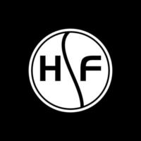 hf creatieve cirkel brief logo concept. hf brief ontwerp. vector