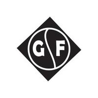 gf creatieve cirkel brief logo concept. gf brief ontwerp. vector