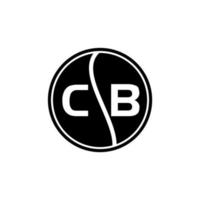 cb creatieve cirkel brief logo concept. cb-briefontwerp. vector