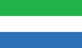 vectorillustratie van de vlag van sierra leone. vector