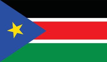 vectorillustratie van de vlag van Zuid-Soedan. vector