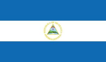 vectorillustratie van de vlag van Nicaragua. vector