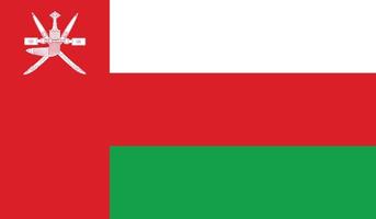 vectorillustratie van de vlag van Oman. vector
