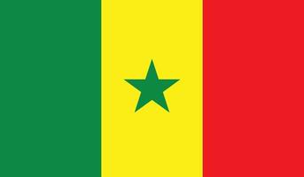 vectorillustratie van de vlag van Senegal. vector