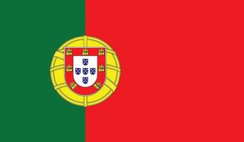 vectorillustratie van de vlag van Portugal. vector