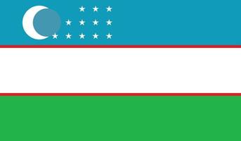 vectorillustratie van de vlag van Oezbekistan. vector