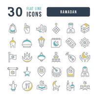 vector lijn iconen van ramadan