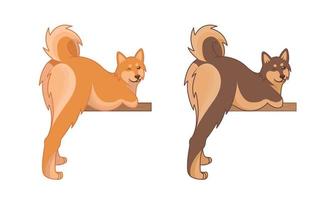 shiba inu honden vector