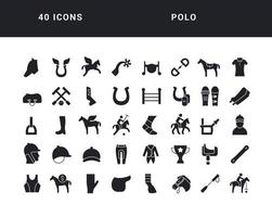 set van eenvoudige iconen van polo vector