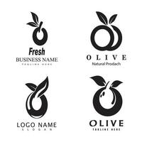 olijf pictogram vector illustratie ontwerpsjabloon