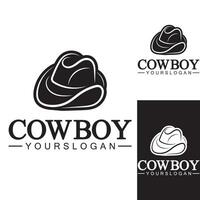 cowboyhoed logo pictogram vector ontwerpsjabloon