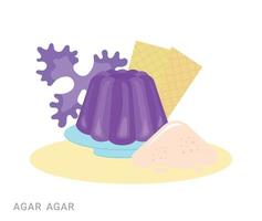 vectorillustratie van agar-agar vector