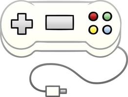 gradiënt gearceerde cartoon gamecontroller vector