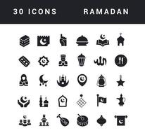 vector eenvoudige iconen van ramadan