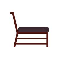 klassieke stoel vector pictogram zijaanzicht. meubels interieur geïsoleerd. retro luxe kamer zitten. cartoon sofa platte kruk