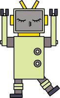 leuke tekenfilmrobot vector