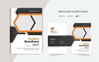 zakelijke brochure voorbladsjabloon. corporate omslagontwerp thema lay-out abstract kleurrijk creatief en modern pagina's thema vector