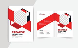zakelijke brochure voorbladsjabloon. corporate omslagontwerp thema lay-out abstract kleurrijk creatief en modern pagina's thema vector