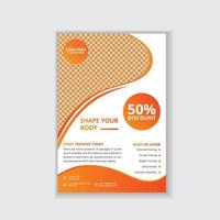 sportschool fitness flyer en poster ontwerpsjabloon vector