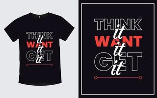 inspirerende citaten typografie modern trendy t-shirtontwerp vector