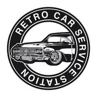 retro autoservice badge-logo vector