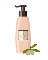 olijfolie bodylotion. plat ontwerp. vector