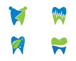 tandheelkundige logo set vector