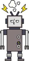 leuke tekenfilmrobot vector