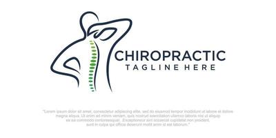 chiropractie logo ontwerp. wervelkolom logo sjabloon. spinale pictogram. ruggengraatpictogram gerelateerd aan fysiotherapie vector