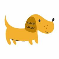 schattige hond in doodle stijl. vectorillustratie. huisdier. handgetekende kunst. vector