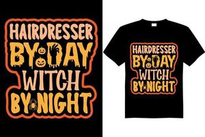 Halloween heks nacht t-shirt ontwerp vector