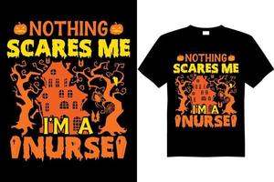 halloween verpleegster t-shirt ontwerp vector