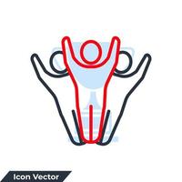 team pictogram logo vectorillustratie. mensen symbool sjabloon voor grafische en webdesign collectie vector