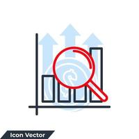 analytics pictogram logo vectorillustratie. onderzoek analyseer zakelijke symboolsjabloon voor grafische en webdesigncollectie vector