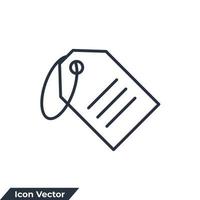 prijskaartje pictogram logo vectorillustratie. tag label symboolsjabloon voor grafische en webdesign collectie vector