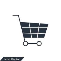 trolley kar pictogram logo vectorillustratie. winkelwagen symboolsjabloon voor grafische en webdesign collectie vector