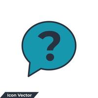 vraag pictogram logo vectorillustratie. vraagtekensymboolsjabloon voor grafische en webdesigncollectie vector