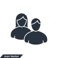 gebruikersgroep pictogram logo vectorillustratie. klantsymboolsjabloon voor grafische en webdesigncollectie vector