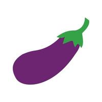 aubergine pictogram. vlakke afbeelding van aubergine vector pictogram geïsoleerd op een witte achtergrond