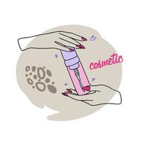 cosmetische producten voor huidverzorging, handen, zelfverzorging, schoonheid vector
