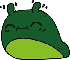 cartoon van een gelukkige kawaii-slak vector