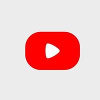 youtube-logo schattige afgeronde stijl vector