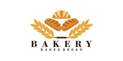 bakkerij logo sjabloon met creatief concept vector