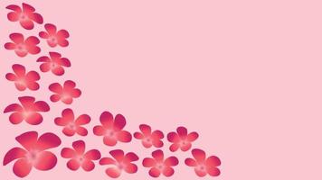 naadloze bloemmotief. rode plumeria bloemen geïsoleerd op background vector