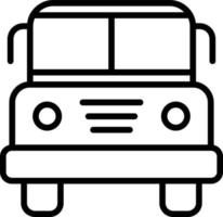 schoolbus lijn icoon vector